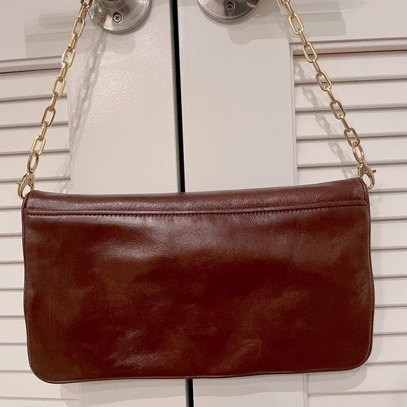 Tory Burch Reva Bombe Clutch Chocolate Brown - Picture 3 of 10